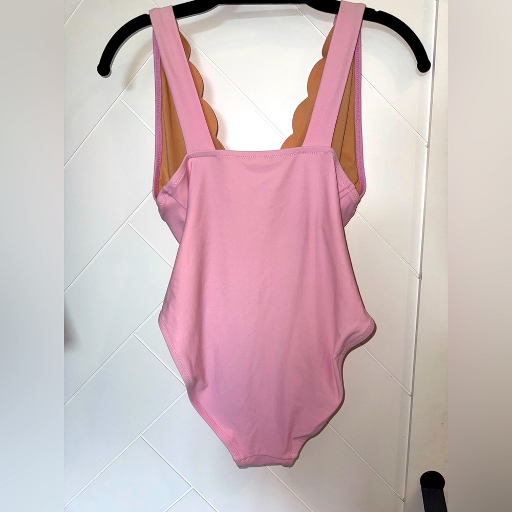Pre Owned J-Crew Scalloped Pink One Piece Size: Small never worn - Picture 2 of 5